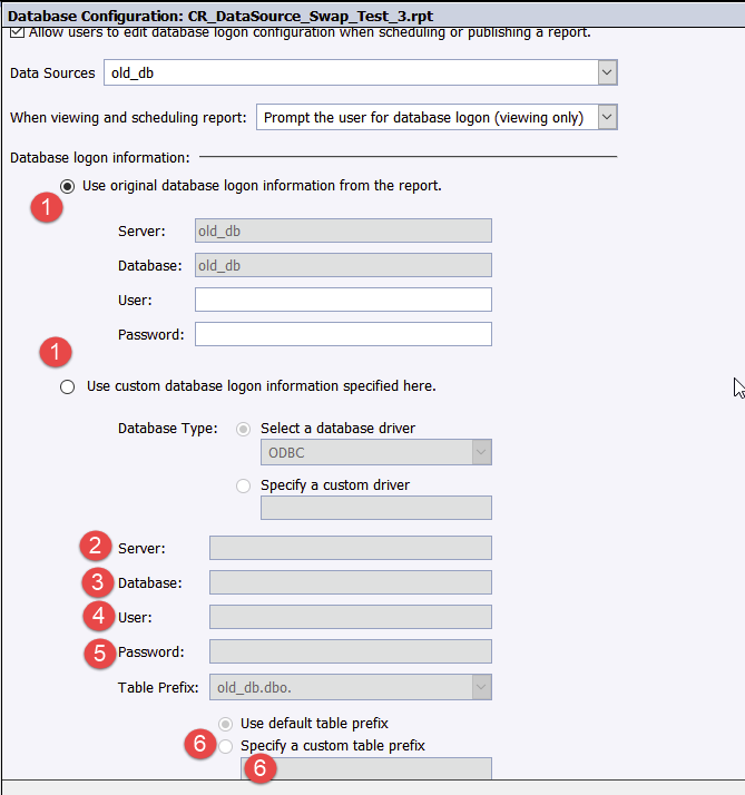 Crystal Database Configurations