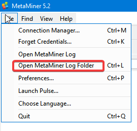 MetaMiner Client Logs