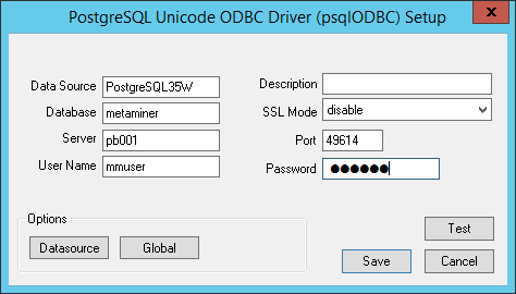 Postgres ODBC Driver Files