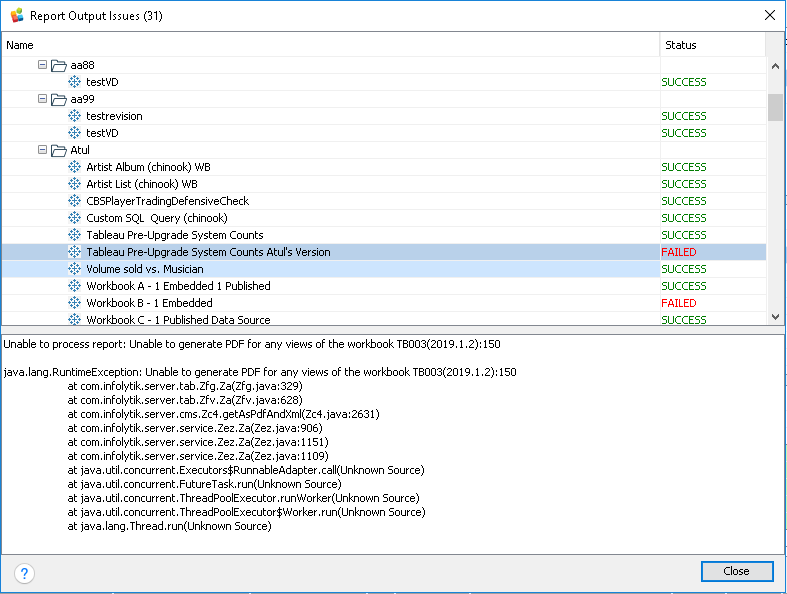 Output Issues