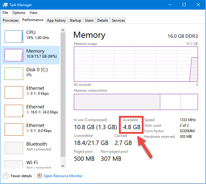 Free memory on Windows