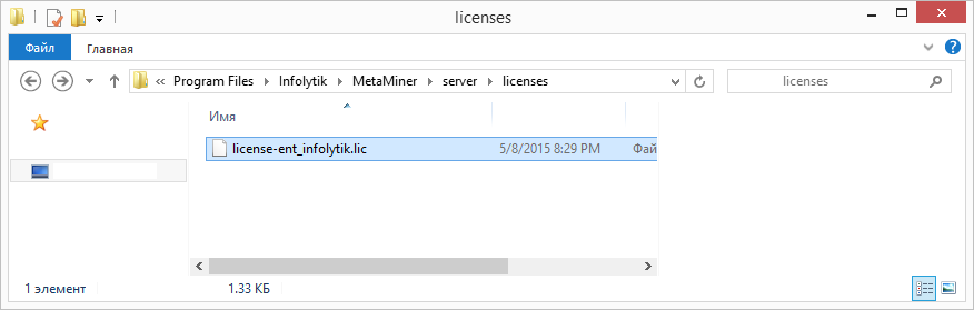 MetaMiner-Admin-license-key-folder