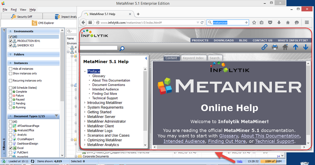 metaminer-client-help-links