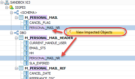 metaminer-impact-analysis-database-column-business-objects